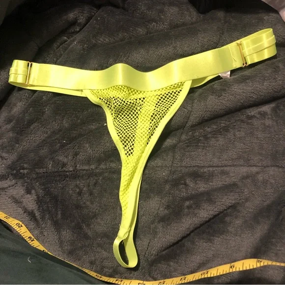 4 Piece Mesh Neon Green Lingerie Set size L - Picture 8 of 11